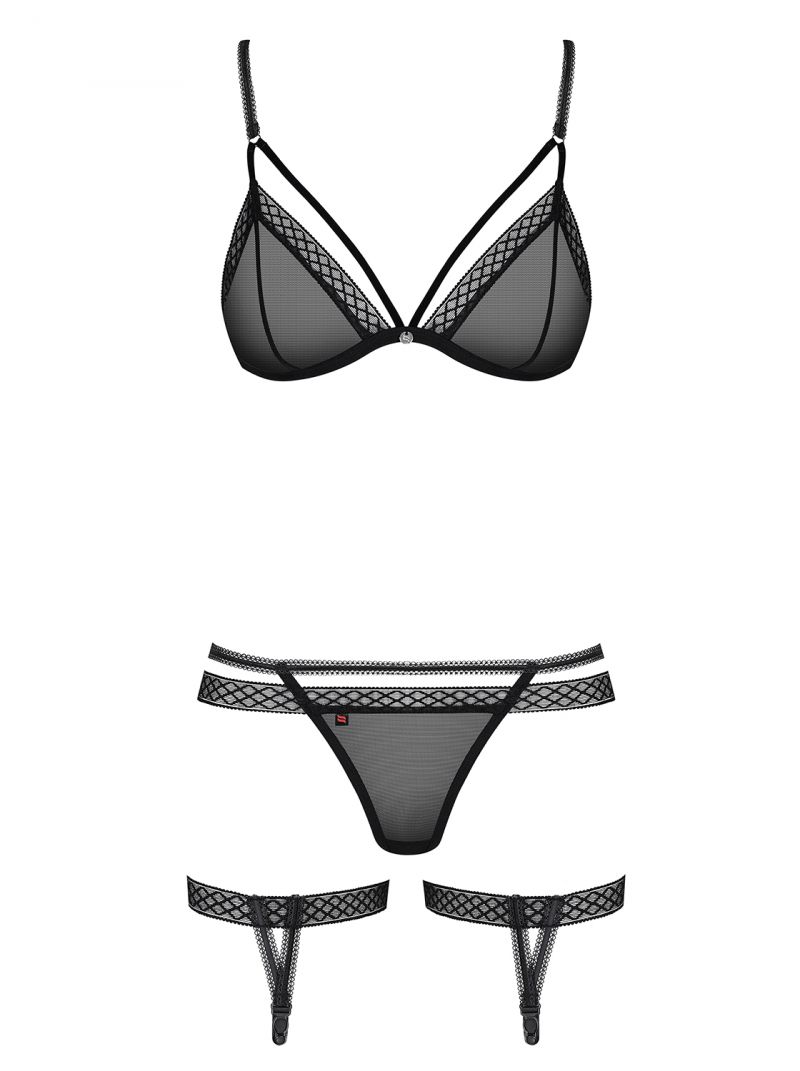 BH, Strumpfhalter und String - schwarz - Collection Francis BH, Strumpfhalter und String - schwarz - Collection Francis