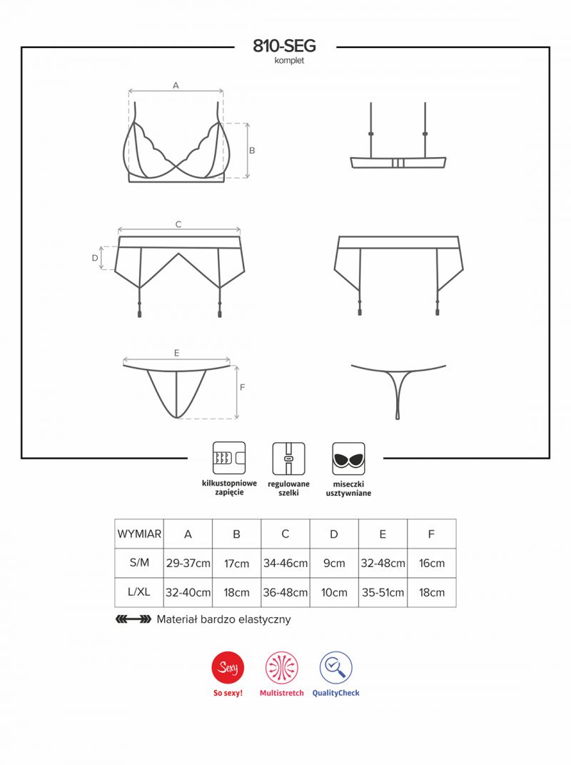BH, Strumpfhaltergürtel und String im Set - weiß - Collection Melanie