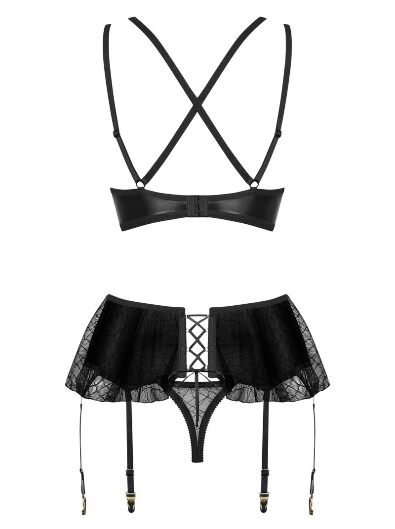 BH, Strumpfhaltergürtel und String - schwarz - Collection Jana BH, Strumpfhaltergürtel und String - schwarz - Collection Jana