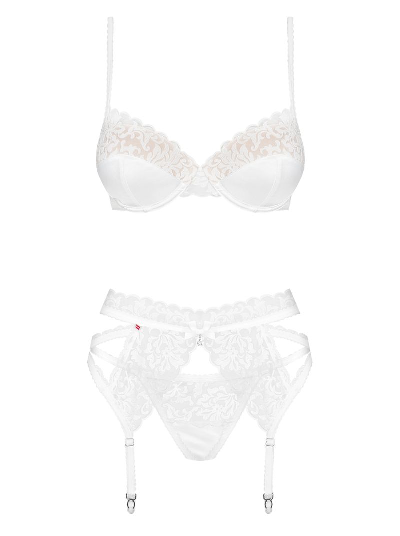 BH, Strumpfhaltergürtel und String - weiß - Collection Bianca BH, Strumpfhaltergürtel und String - weiß - Collection Bianca