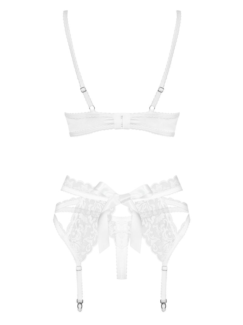 BH, Strumpfhaltergürtel und String - weiß - Collection Bianca BH, Strumpfhaltergürtel und String - weiß - Collection Bianca