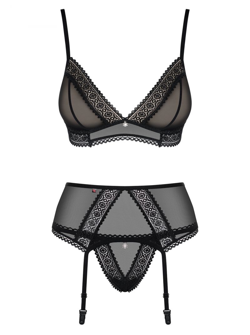 BH, Strumpfhaltergürtel und String - Collection black sin BH, Strumpfhaltergürtel und String - Collection black sin