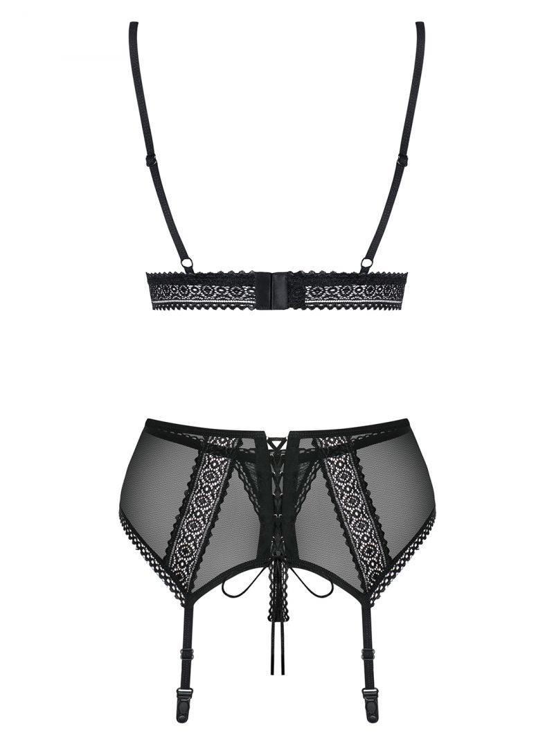 BH, Strumpfhaltergürtel und String - Collection black sin BH, Strumpfhaltergürtel und String - Collection black sin
