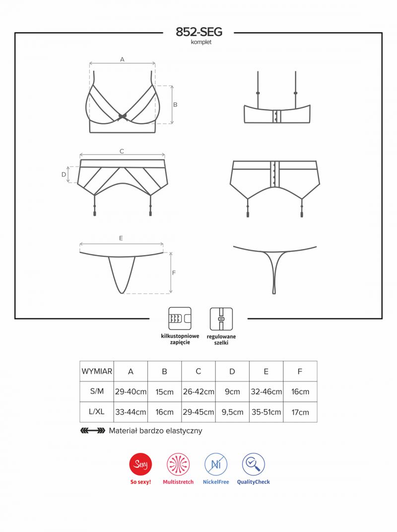 BH, Strumphaltergürtel und String - schwarz - Collection Anna BH, Strumphaltergürtel und String - schwarz - Collection Anna