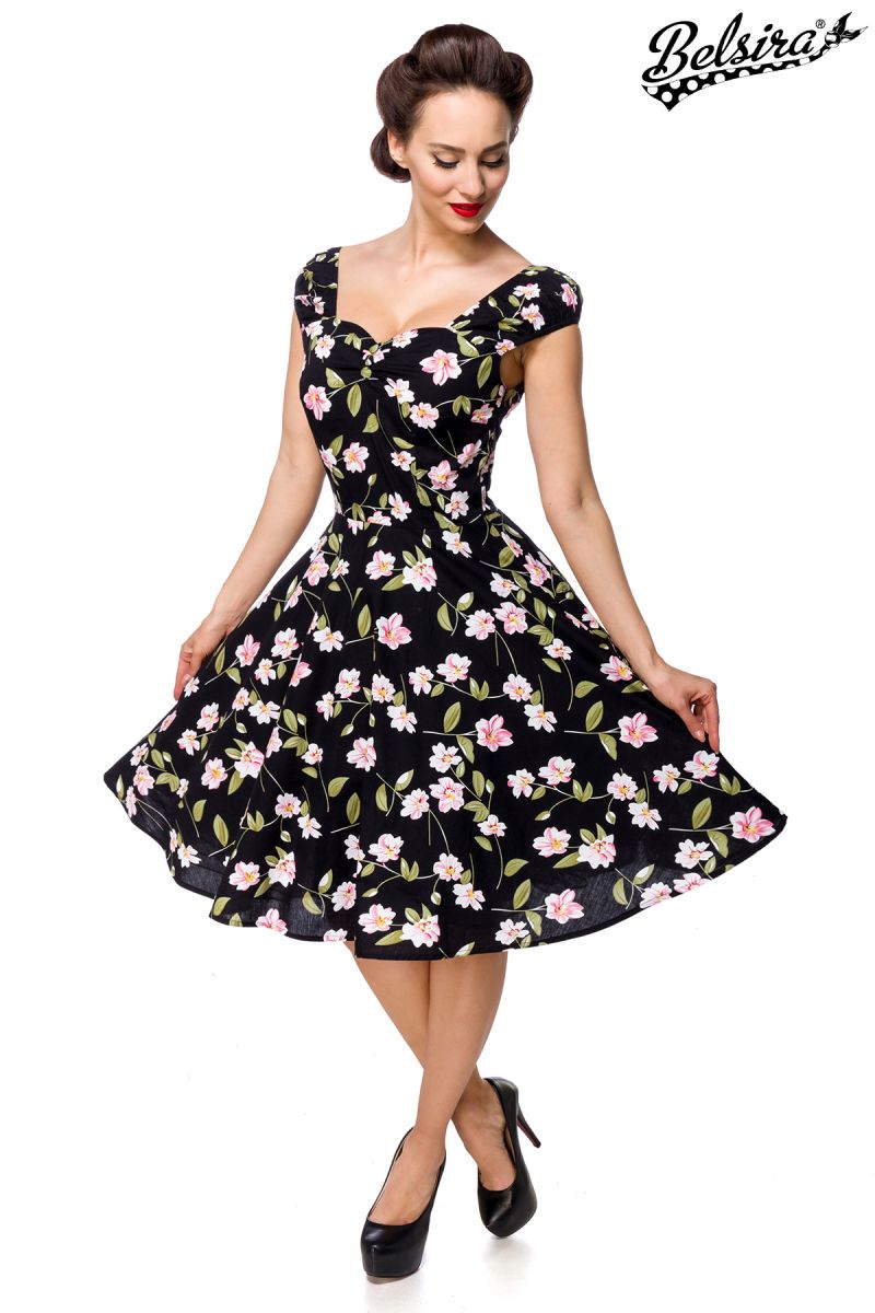 Kleid schwarz-rosa 1-50306-060