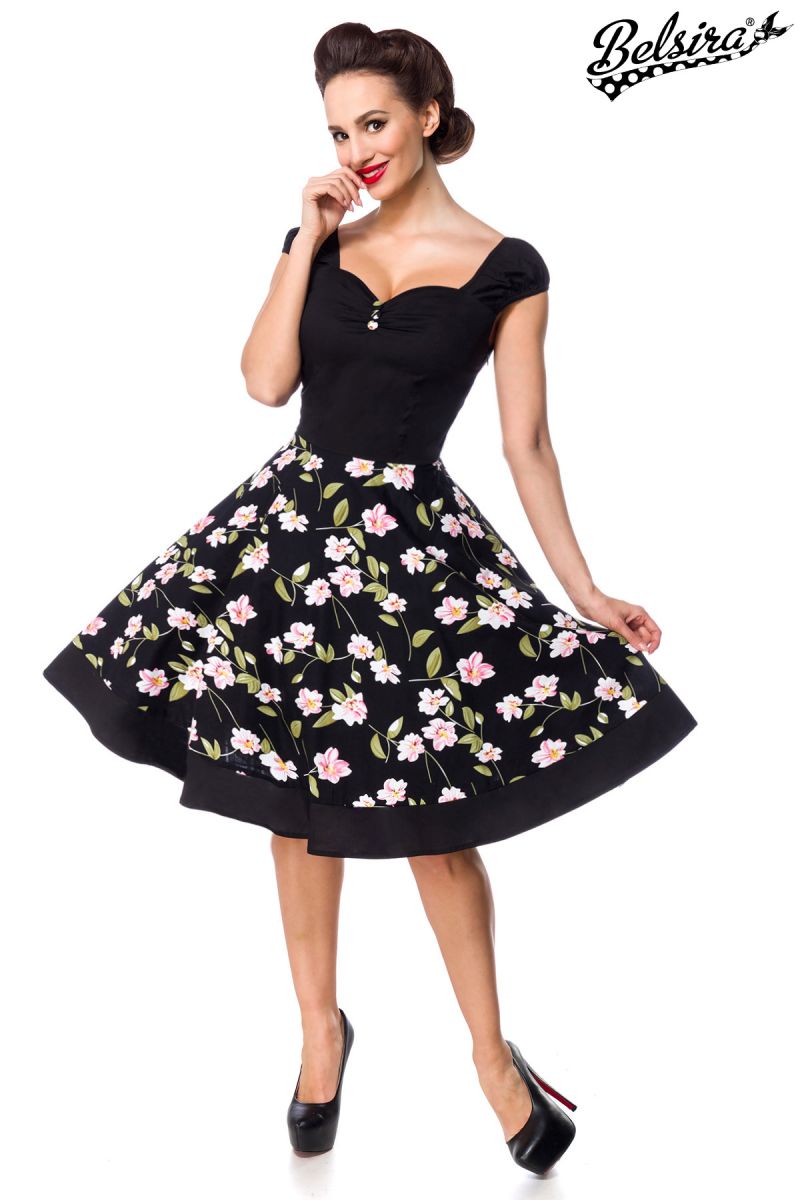 Blumenkleid schwarz 1-50307-002 Blumenkleid schwarz 1-50307-002