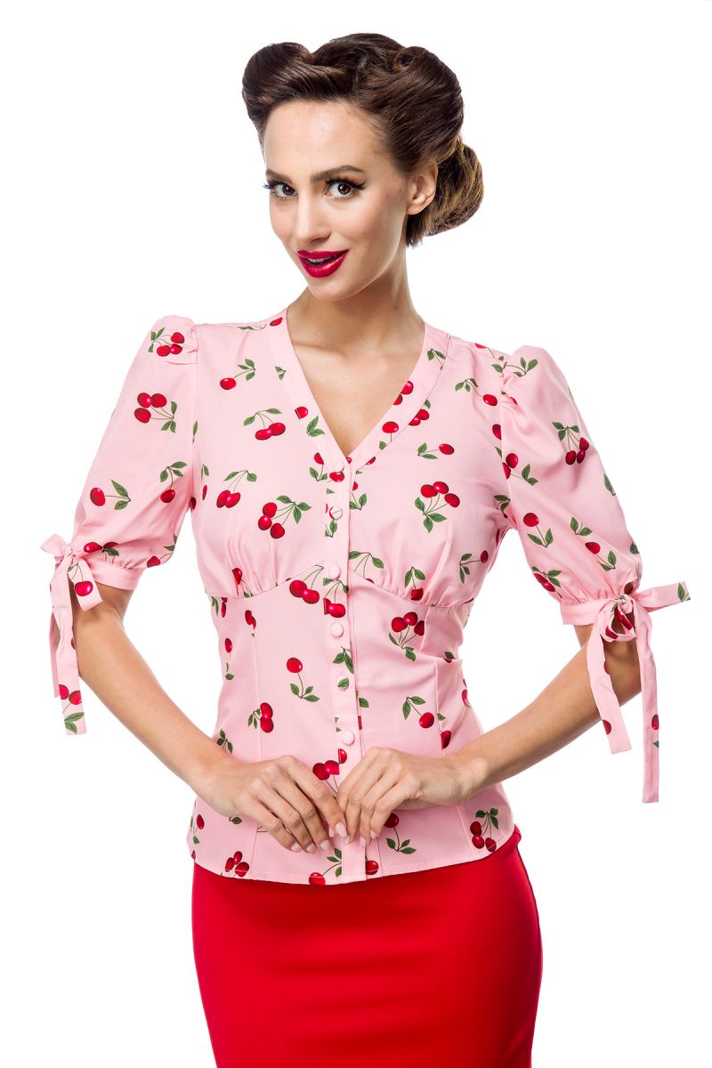 Bluse mit Kirschenmuster Bluse mit Kirschenmuster