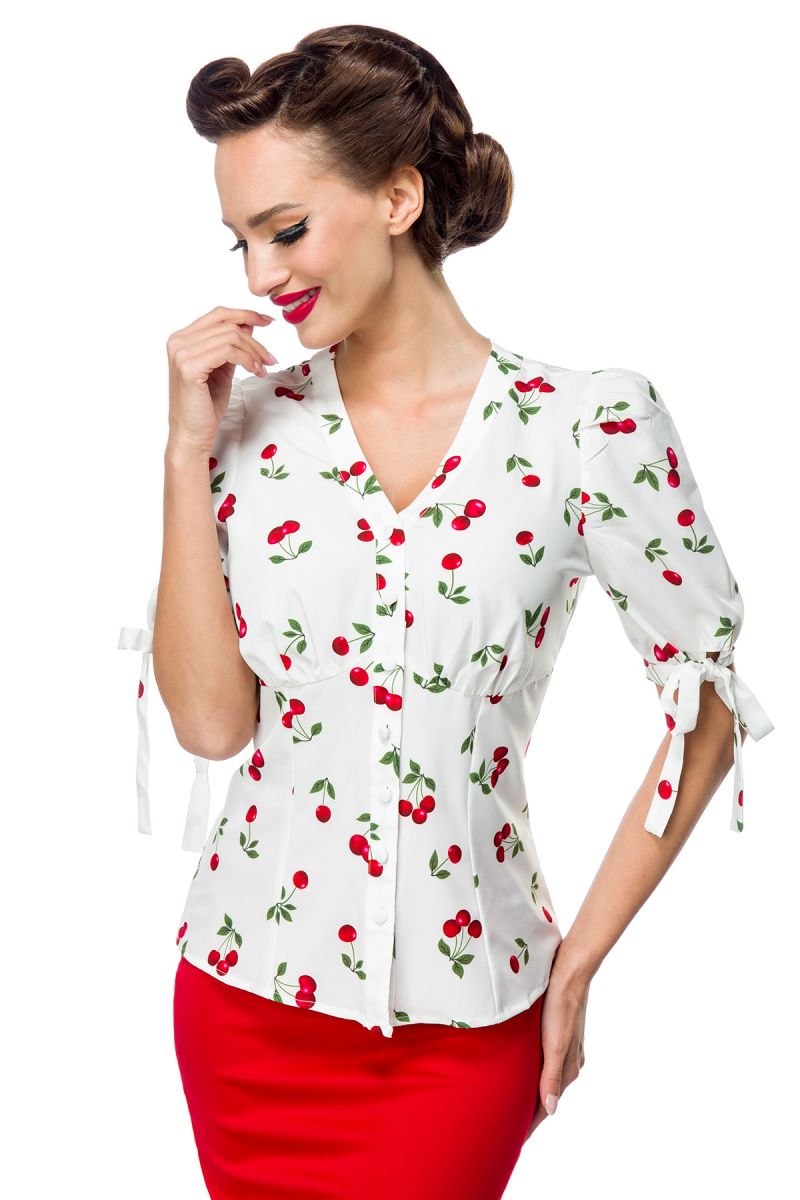 Bluse mit Kirschenmuster Bluse mit Kirschenmuster