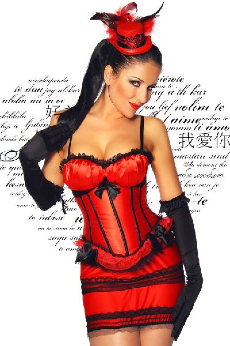Burlesque-Corsage rot-schwarz 1-11863-018 Burlesque-Corsage rot-schwarz 1-11863-018
