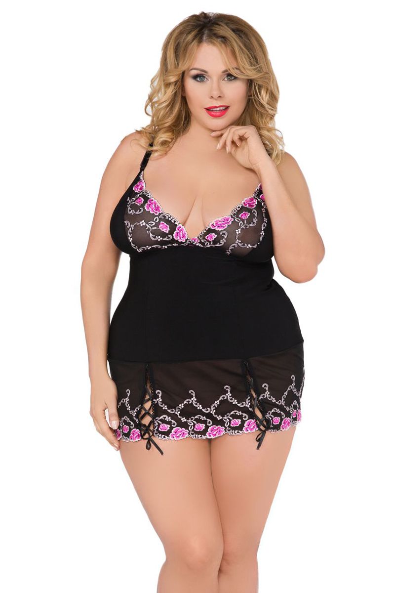 Chemise SB-1025 schwarz-pink-weiss 2-7050