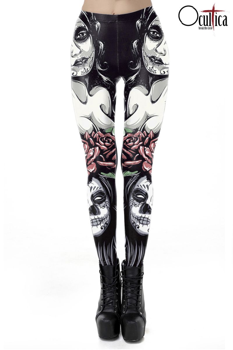Día de Muertos Leggings schwarz 1-90509-002 Día de Muertos Leggings schwarz 1-90509-002