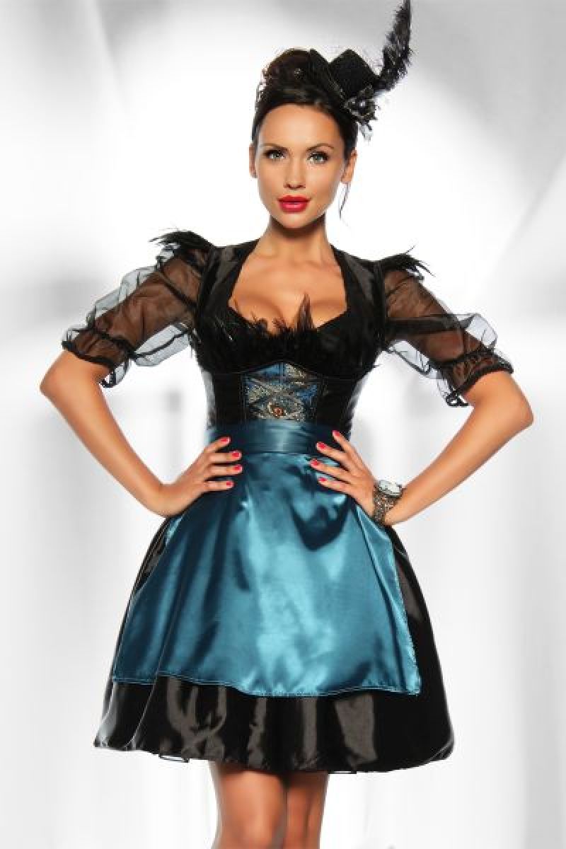 Dirndl schwarz-tuerkis 1-12596-080 Dirndl schwarz-tuerkis 1-12596-080