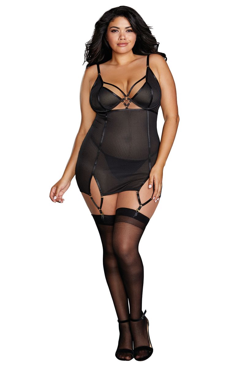 Garter Dress DR12176X schwarz Garter Dress DR12176X schwarz