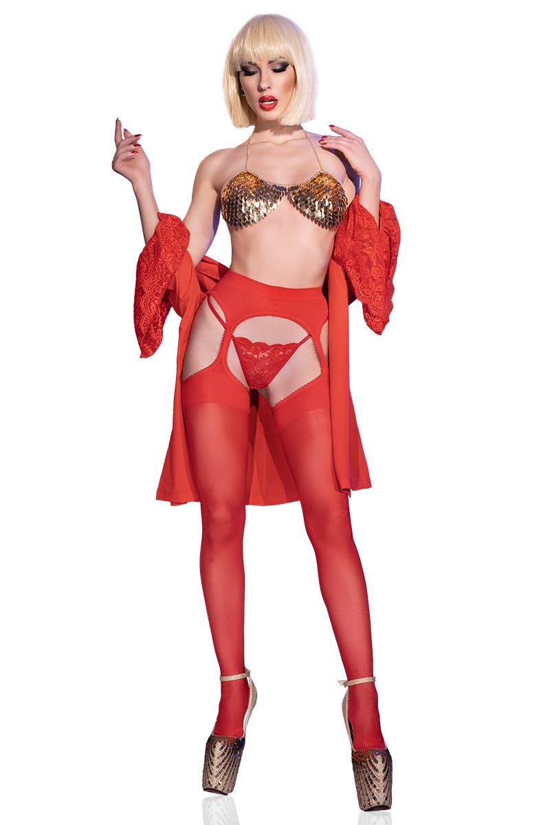 Garter Stockings CR4312 rot Garter Stockings CR4312 rot