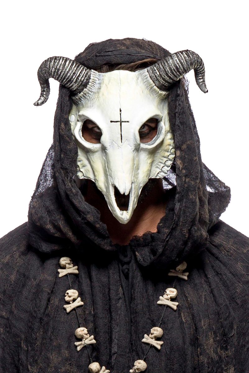 Goat Maske weiss-schwarz 1-15369-005 Goat Maske weiss-schwarz 1-15369-005
