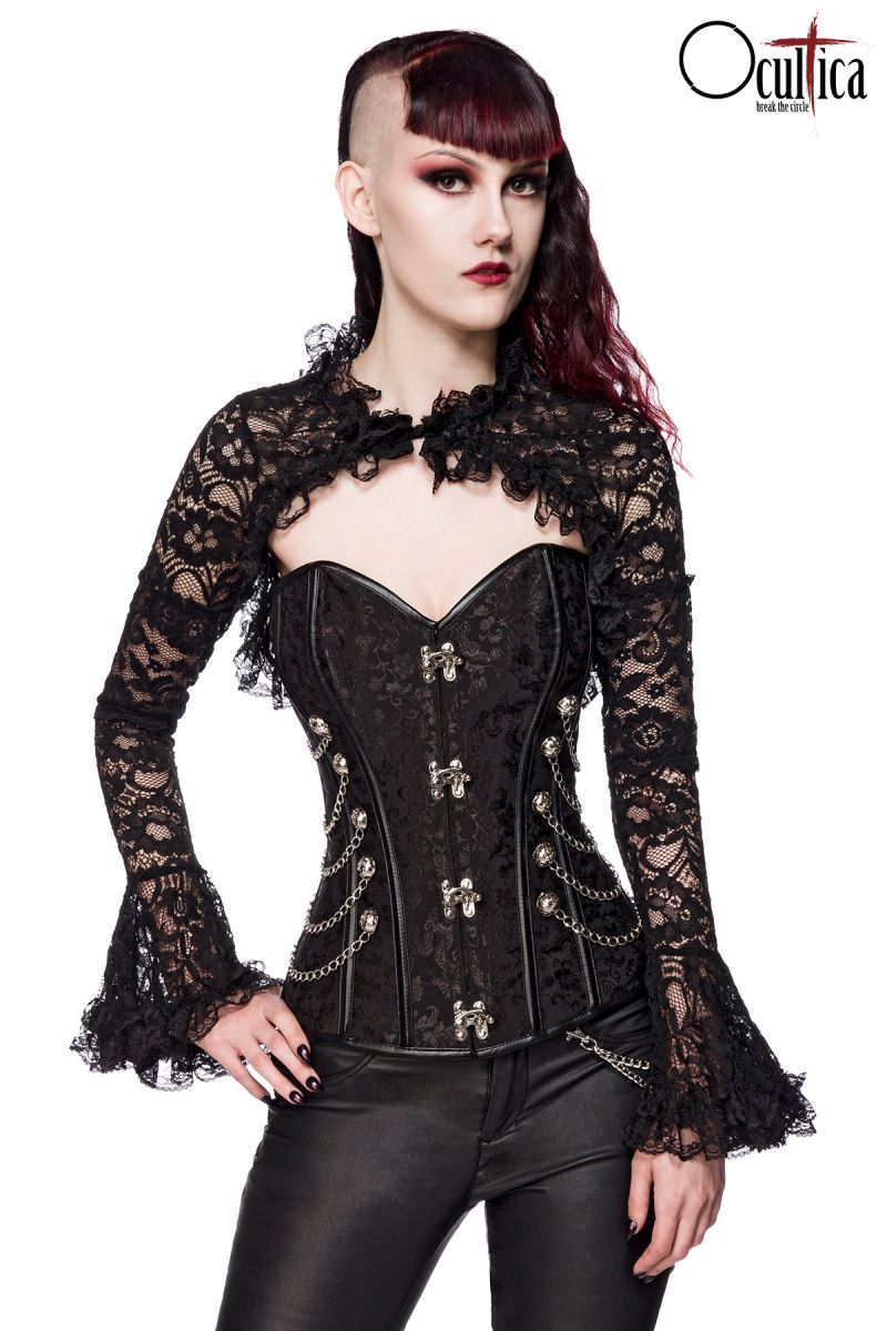 Gothic-Bolero aus Spitze schwarz 1-90014-002 Gothic-Bolero aus Spitze schwarz 1-90014-002