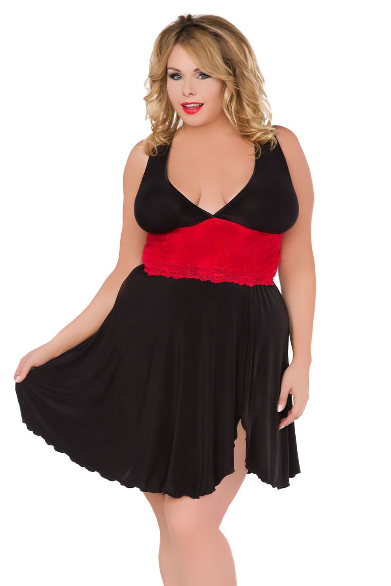 Kleid Z-5036 schwarz-rot 2-6081 Kleid Z-5036 schwarz-rot 2-6081