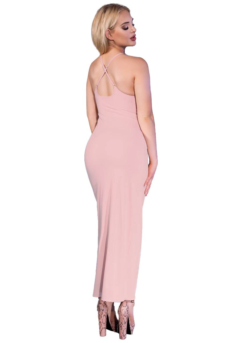 Langes Kleid CR4379 light pink