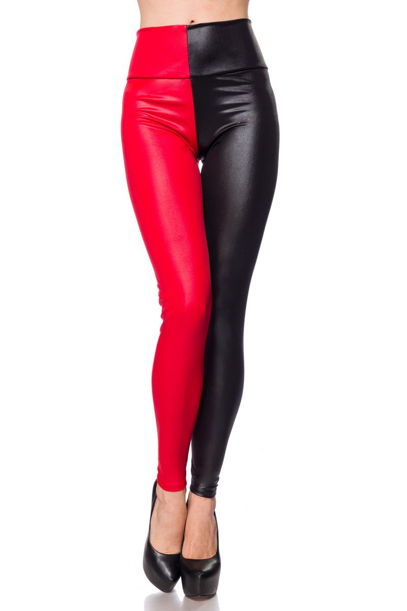 Leggings schwarz-rot 1-14468-021