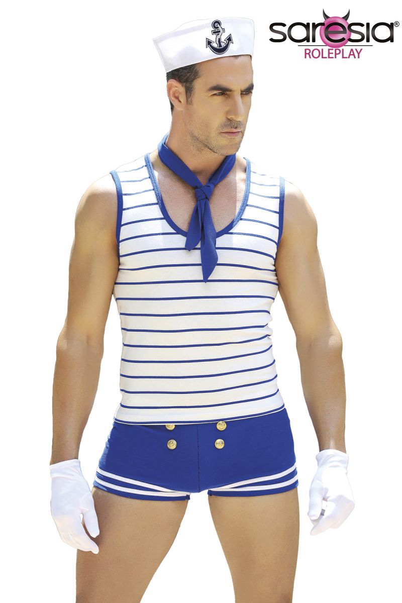 Matrosenkostuem von Saresia MEN roleplay weiss-blau 1-18280-001 Matrosenkostuem von Saresia MEN roleplay weiss-blau 1-18280-001