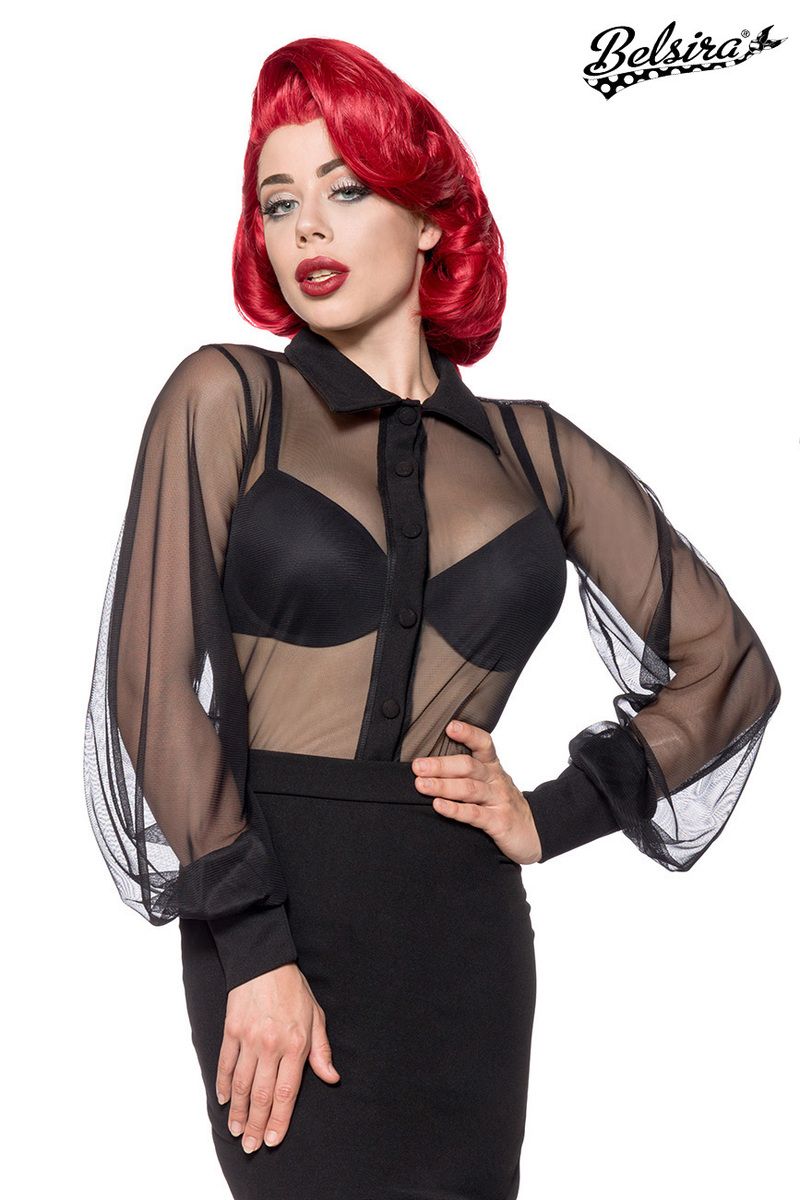 Netz-Bluse schwarz 1-50077-002 Netz-Bluse schwarz 1-50077-002