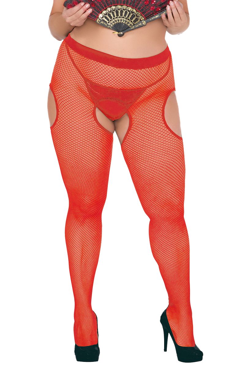 Plus Size Strumpfhose STP-01-5 rot rot 2-6189 Plus Size Strumpfhose STP-01-5 rot rot 2-6189
