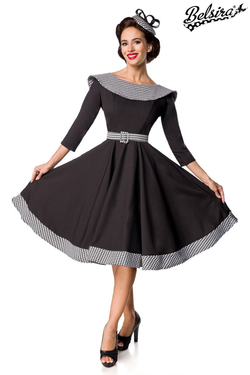 Premium Vintage Swing-Kleid schwarz-weiss 1-50172-010 Premium Vintage Swing-Kleid schwarz-weiss 1-50172-010