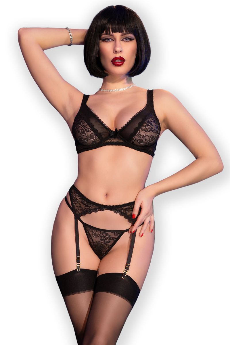 Spitzen-Set CR4692 schwarz