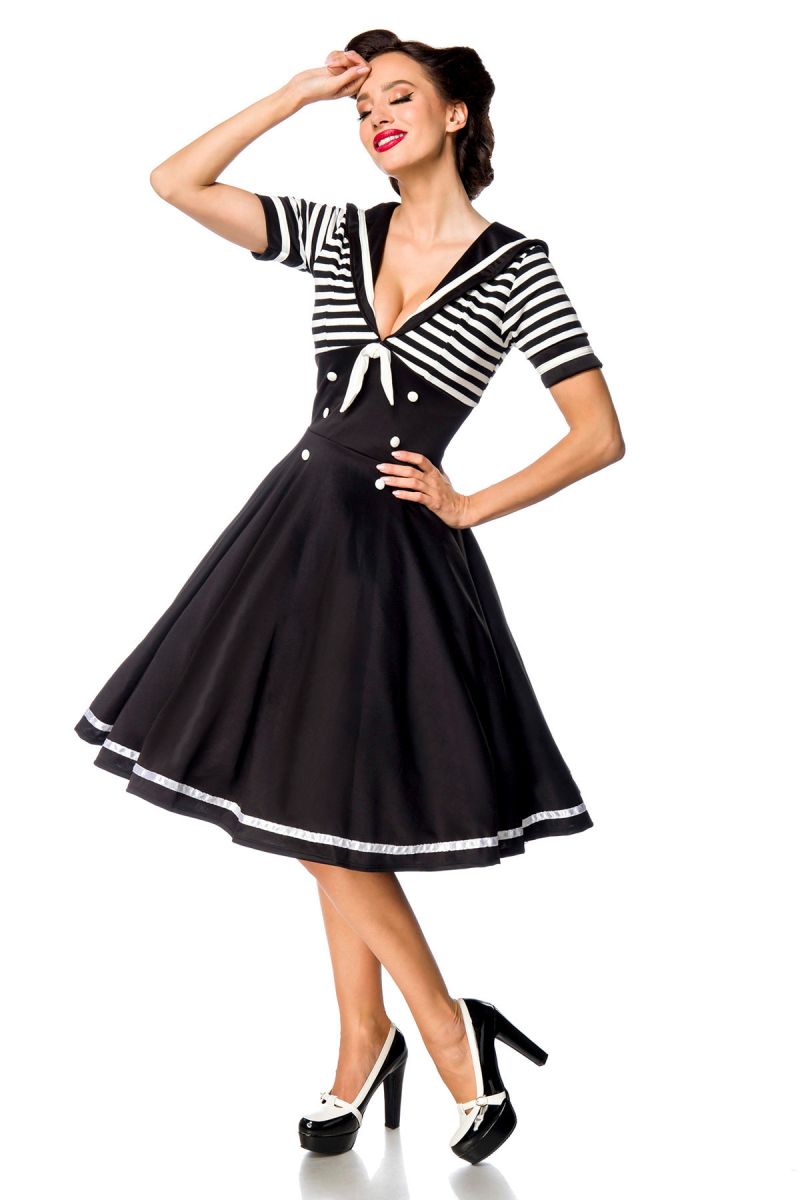 Swing-Kleid im Marinelook Swing-Kleid im Marinelook