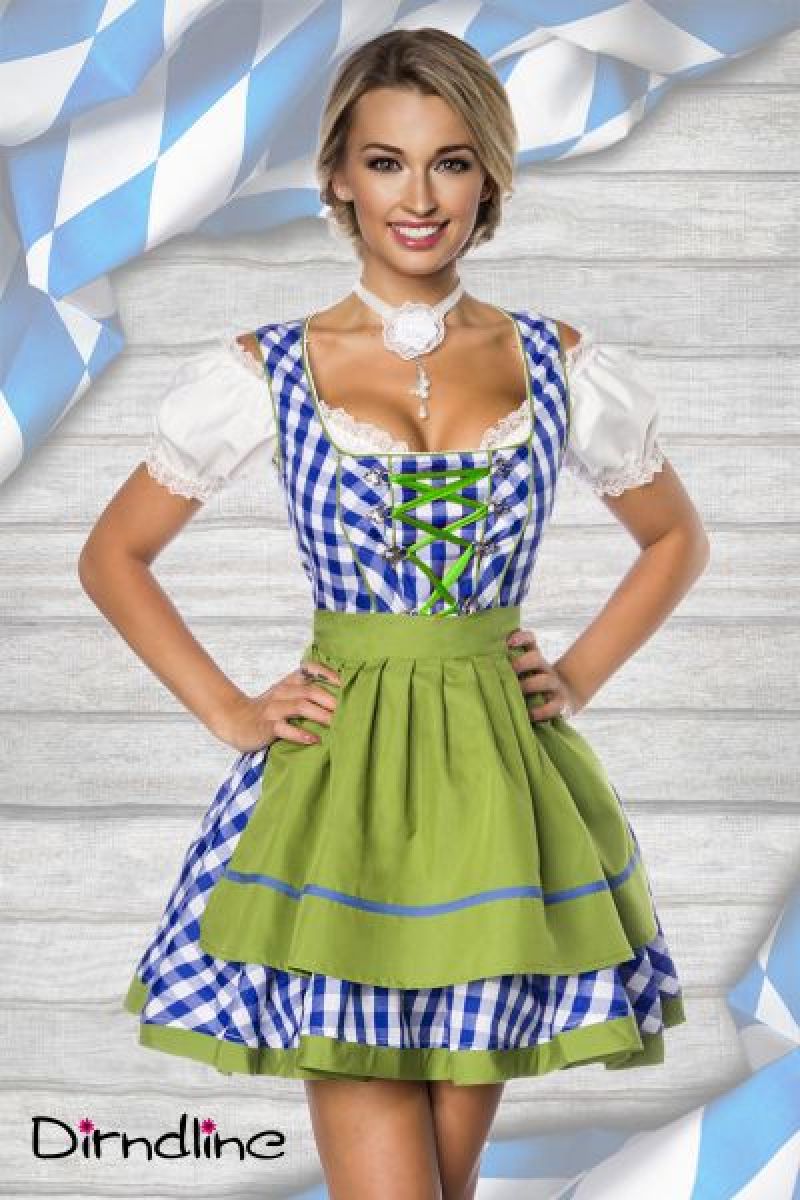 Traditionelles Minidirndl blau-gruen-weiss 1-70003-250 Traditionelles Minidirndl blau-gruen-weiss 1-70003-250