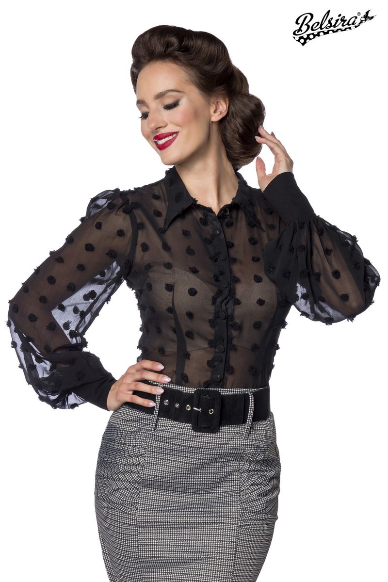 Vintage-Bluse schwarz 1-50189-002 Vintage-Bluse schwarz 1-50189-002