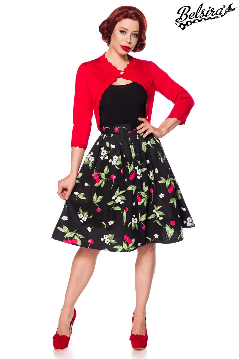 ausgestellter Vintage Rock schwarz-pink-gruen 1-50164-128 ausgestellter Vintage Rock schwarz-pink-gruen 1-50164-128