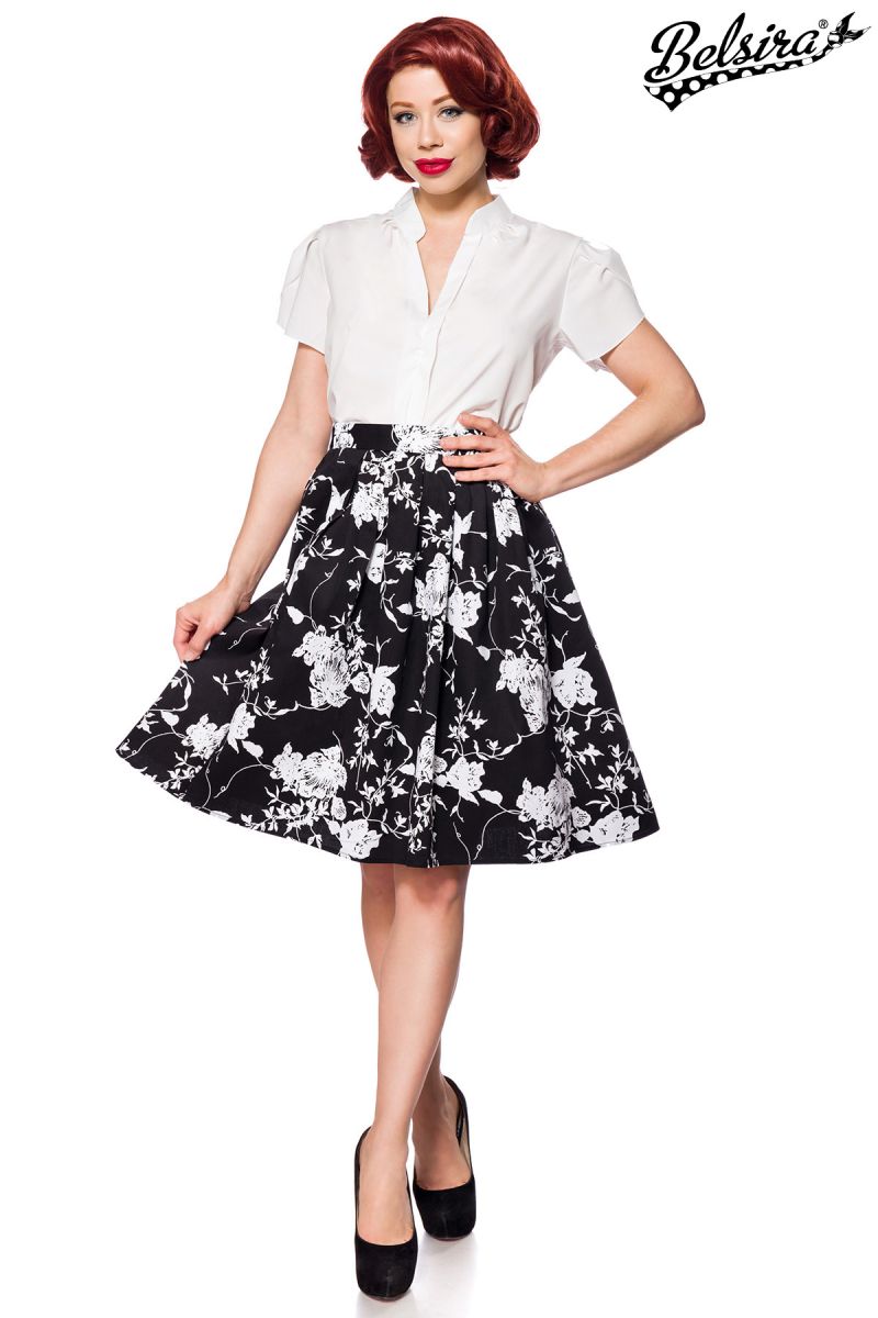 ausgestellter Vintage Rock schwarz-weiss 1-50165-010 ausgestellter Vintage Rock schwarz-weiss 1-50165-010