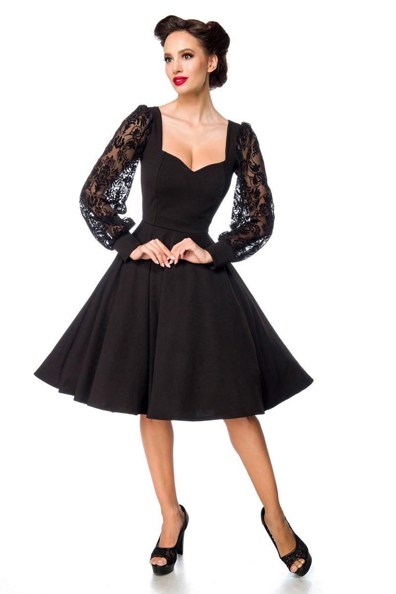 elegantes Kleid mit Spitzenärmel elegantes Kleid mit Spitzenärmel