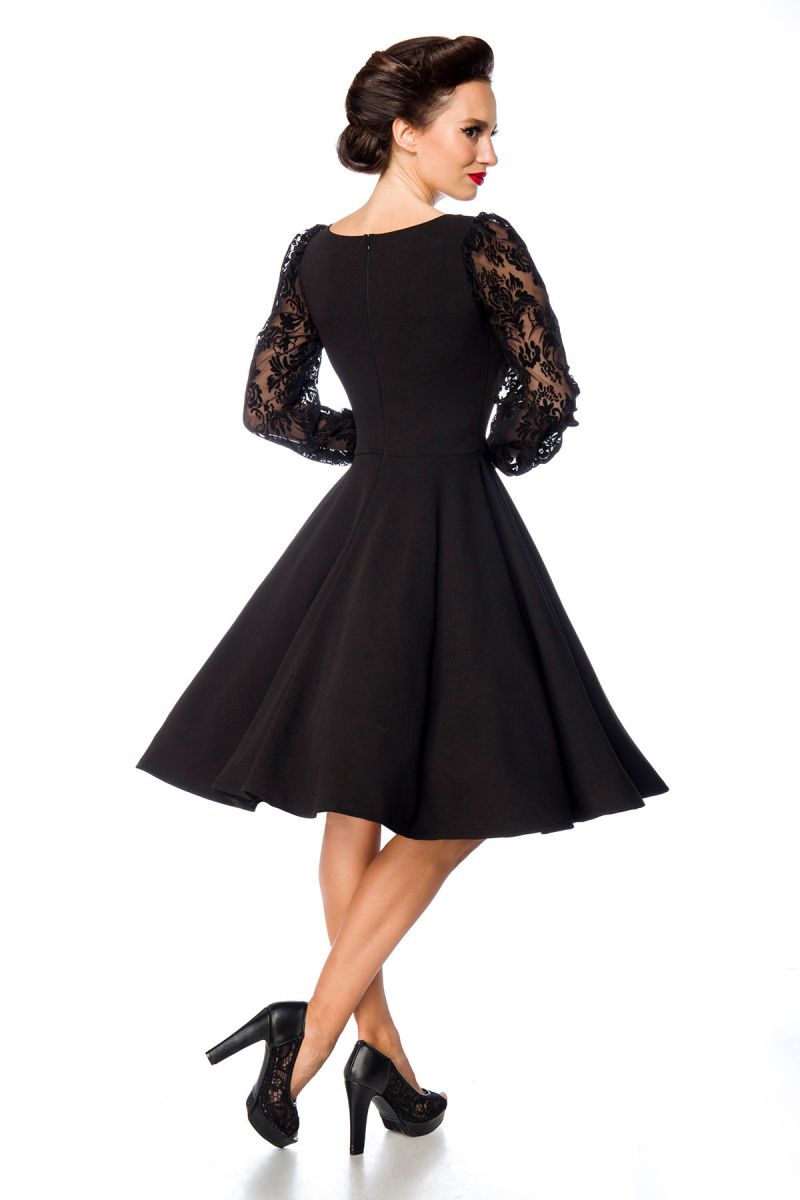 elegantes Kleid mit Spitzenärmel elegantes Kleid mit Spitzenärmel