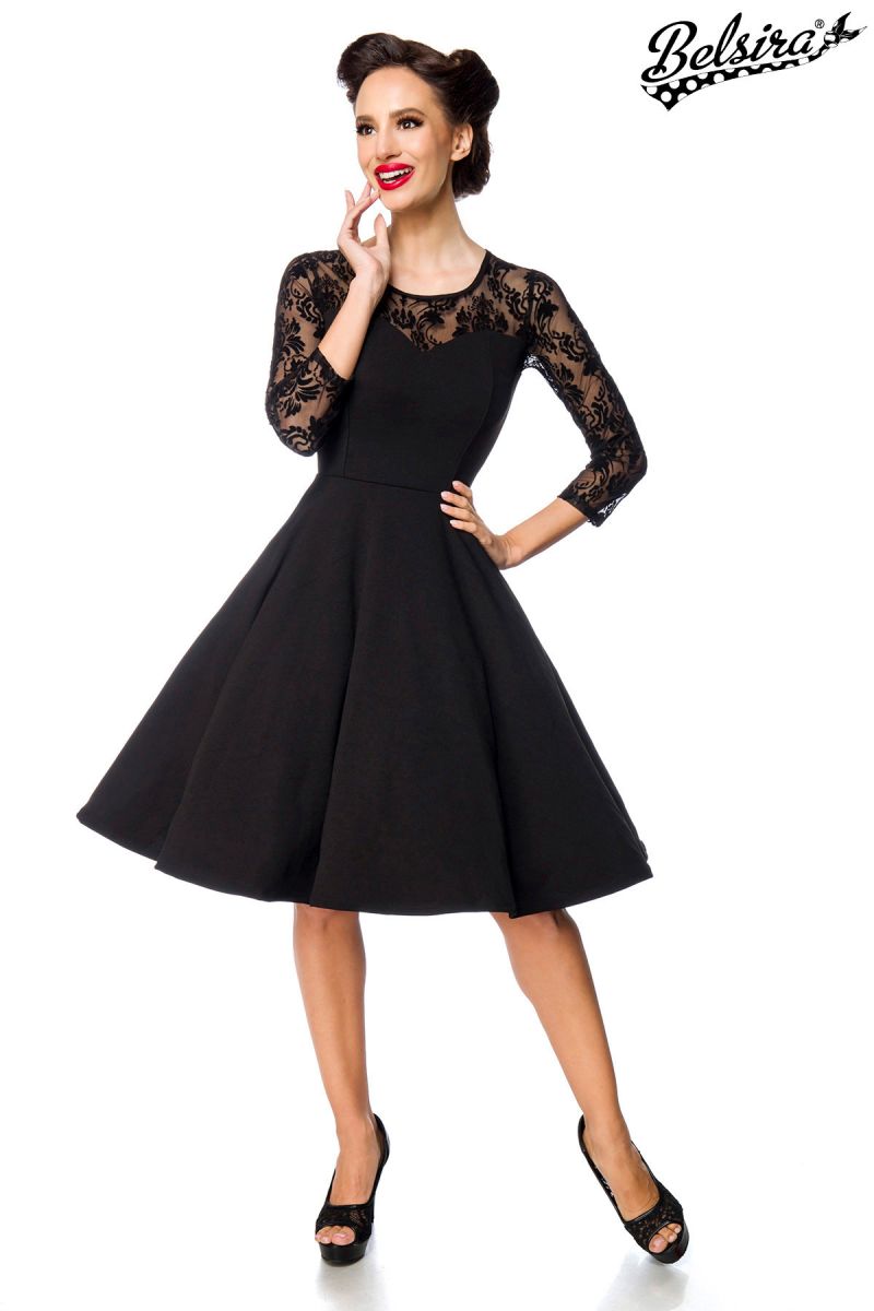 elegantes Spitzenkleid schwarz 1-50212-002 elegantes Spitzenkleid schwarz 1-50212-002