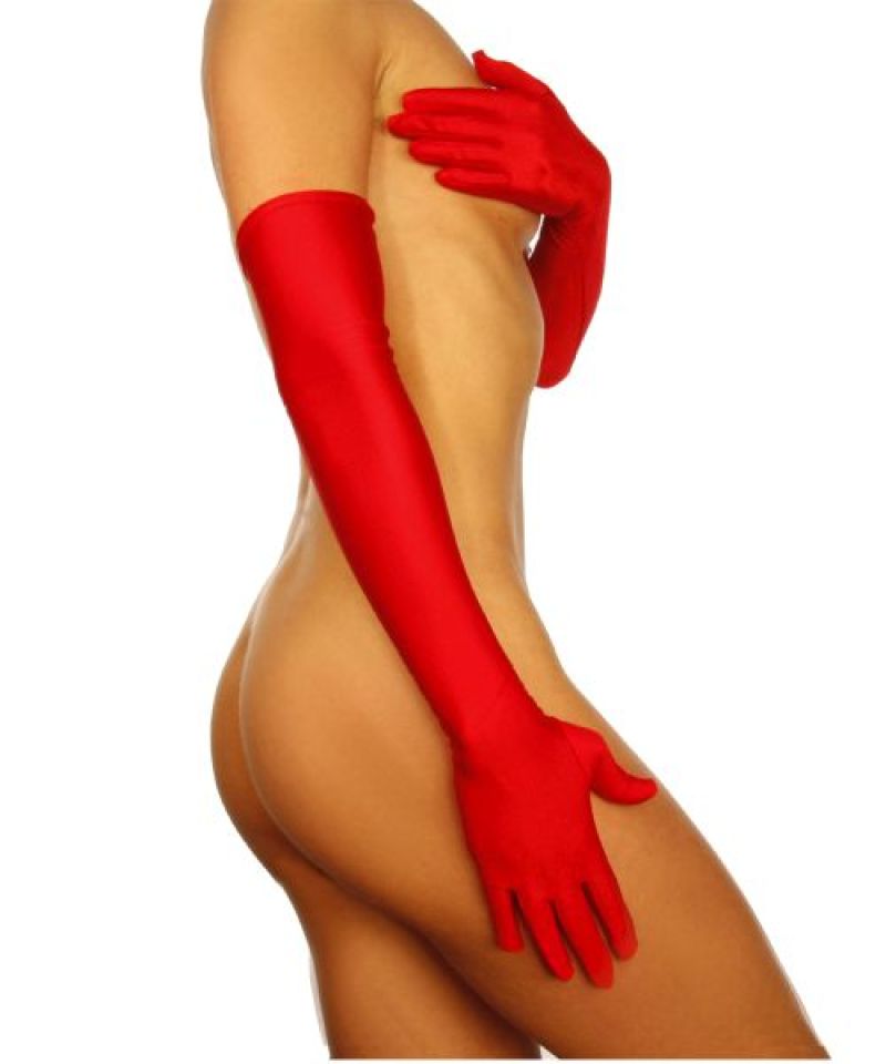 extra lange Satinhandschuhe rot 1-10372-013 extra lange Satinhandschuhe rot 1-10372-013