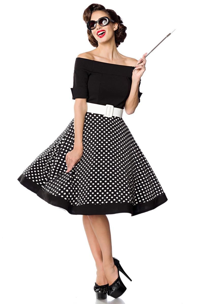 schulterfreies Swing-Kleid schulterfreies Swing-Kleid
