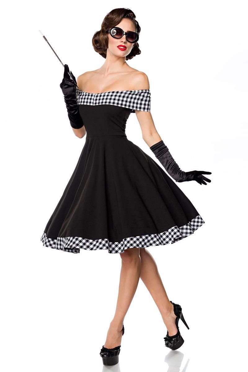 schulterfreies Swing-Kleid schulterfreies Swing-Kleid