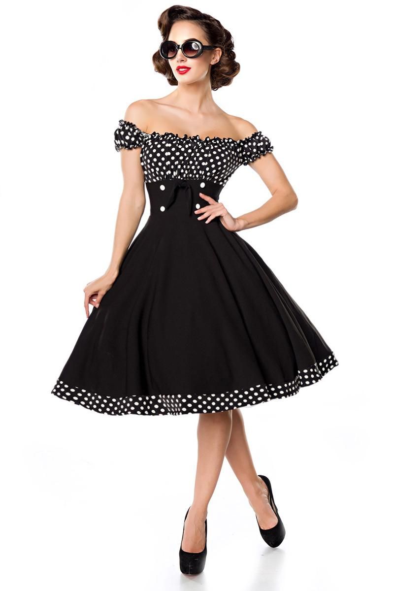 schulterfreies Swing-Kleid schulterfreies Swing-Kleid