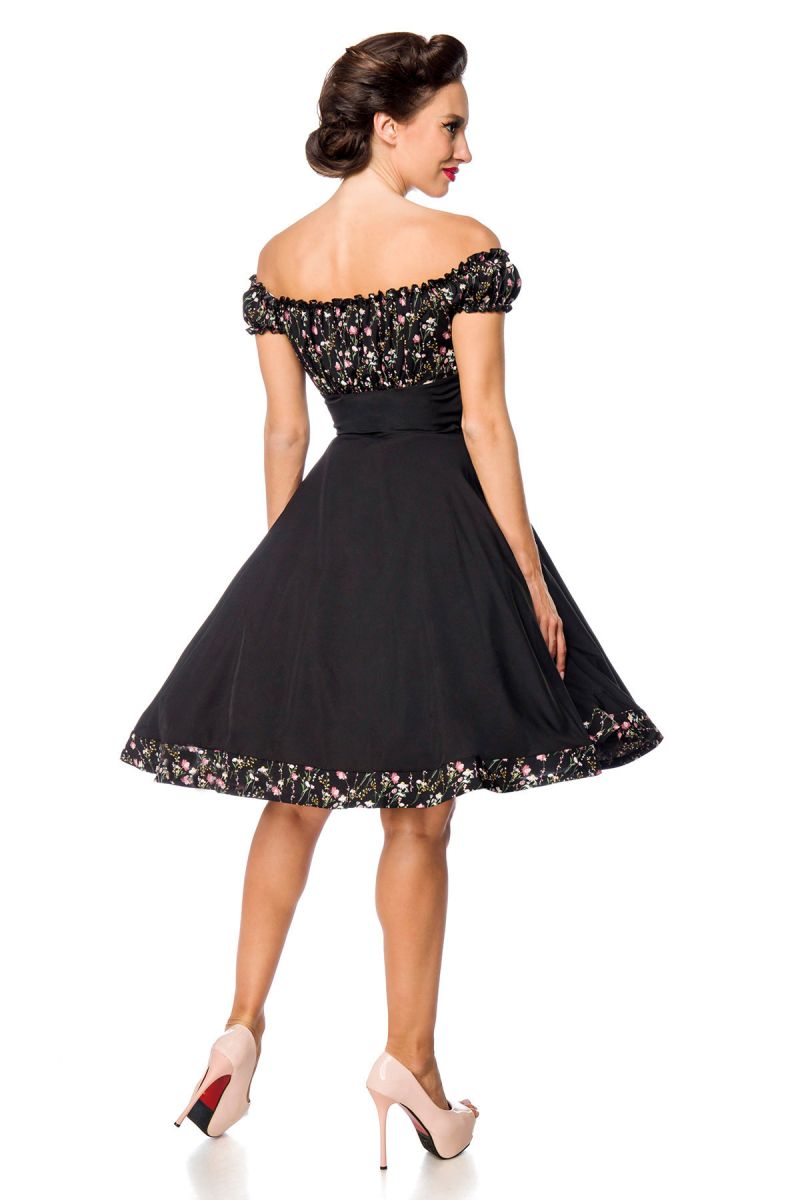 schulterfreies Swing-Kleid schulterfreies Swing-Kleid