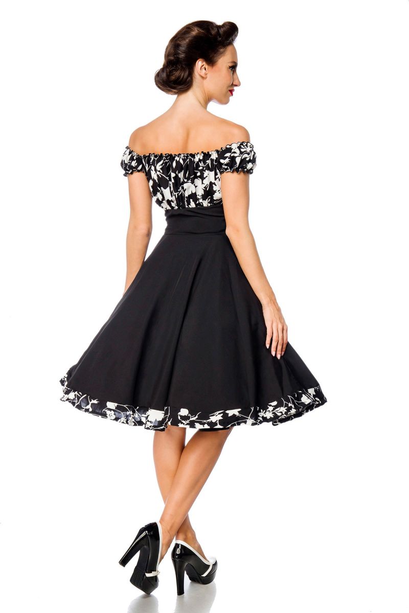 schulterfreies Swing-Kleid schulterfreies Swing-Kleid