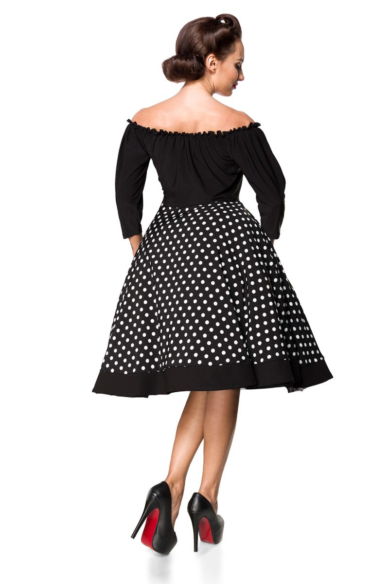 schulterfreies Swing-Kleid schulterfreies Swing-Kleid
